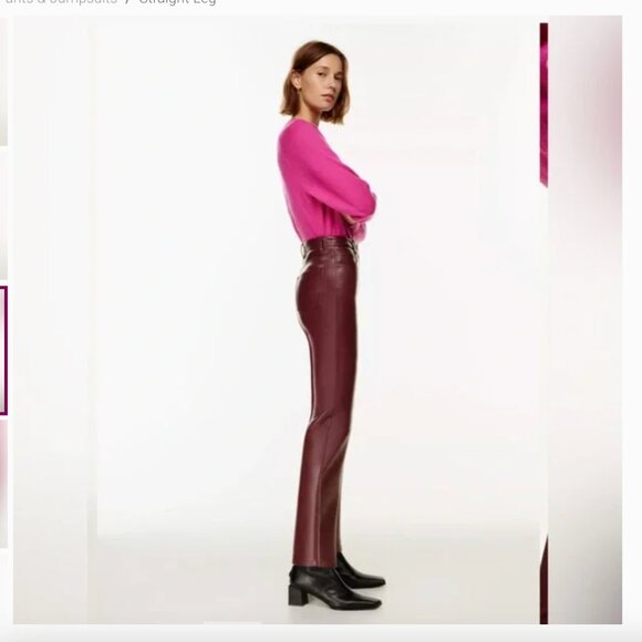 Wilfred THE MELINA™ PANT - Spiced Burgundy - Size 0 - NWT - Picture 6 of 9